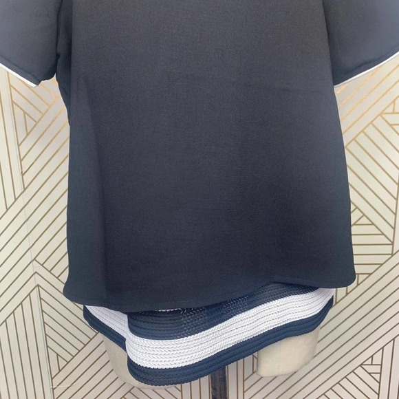 Scotch & Soda Class Of 76 Varsity Layered Jersey Top Black Size US Medium - Picture 4 of 12